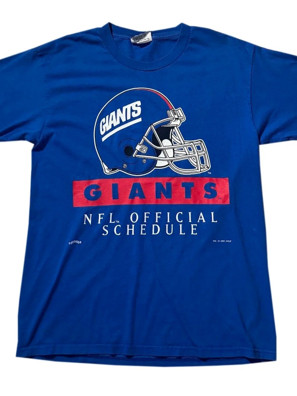 Vintage Lee Sport New York Giants NFL Official Schedule T Shirt (Size L)